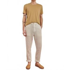 NEW ROAD TO NOWHERE tonga linen trousers in bone